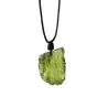 Natural green moldavite stone - crystal glass - with necklaceNecklaces
