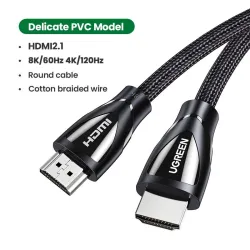 Ugreen - Cavo HDMI 2.1 - 8K/60Hz / 4K/120Hz - 48Gbps - HDR10 / HDCP2.2