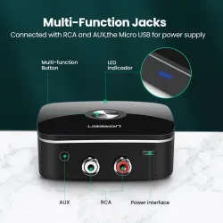 UGREEN - Receptor RCA Bluetooth 5.0 - conector aptX LL 3,5 mm - Aux - adaptador sem fio