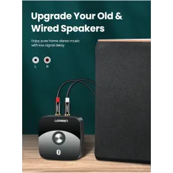 UGREEN - Bluetooth 5.0 RCA modtager - aptX LL 3,5 mm stik - Aux - trådløs adapter