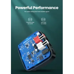 UGREEN - Bluetooth 5.0 RCA-mottaker - aptX LL 3,5 mm jack - Aux - trådløs adapter