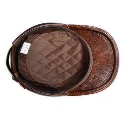 Platte baseballcap - met oorkleppen - echt leerHoeden & Petten