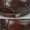 Platte baseballcap - met oorkleppen - echt leerHoeden & Petten