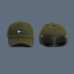 Sombreros & gorrasGorra de béisbol de algodón - con gafas - ajustable - unisex - estilo piloto