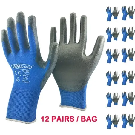 Arbetsskyddshandskar - flexibla - nylon / polyester - 12 par