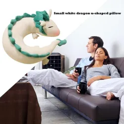 Animales de pelucheCojín en forma de dragón blanco/verde - peluche