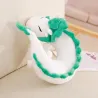 Animales de pelucheCojín en forma de dragón blanco/verde - peluche