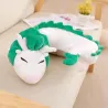 Animales de pelucheCojín en forma de dragón blanco/verde - peluche