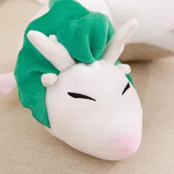 Animales de pelucheCojín en forma de dragón blanco/verde - peluche