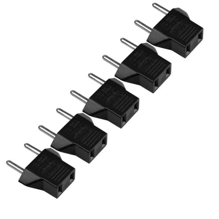 USA til EU - flat til rund - pluggadapter - omformer - 5 stk