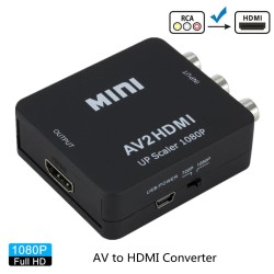 Adaptador conversor AV para HDMI AV2HDMI 1080p
