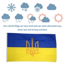 Ukrainsk nasjonalflagg - 150 * 90 cm