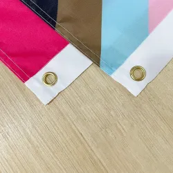 Hängande banderoll - flagga - HBT / transpersoner / pansexuell / framsteg / PRIDE / regnbåge