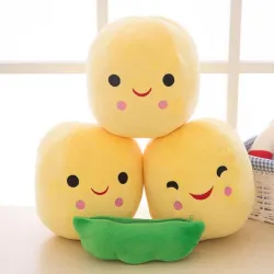 Brinquedo em forma de ervilha com bolas - estojo de pelúcia
