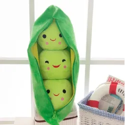 Jouet en forme de pois avec boules - étui à crayons en peluche