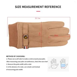 Guanti invernali in caldo camoscio - con pile - funzione touch screen - unisex