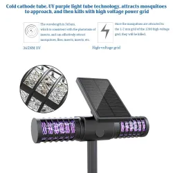 Iluminación solarLámpara solar antimosquitos - exterior - resistente al agua - USB - luz UV