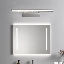 Modern LED vägglampa - spegelljus - rostfritt stål