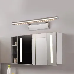 Moderne LED vegglampe - speillys - rustfritt stål