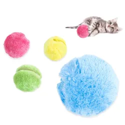 JuguetesPelota eléctrica mágica - alimentado por batería - con funda de felpa - juguete para mascotas - 5 piezas