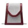 Borsa a tracolla piccola alla moda - con strass / tracolla a catena