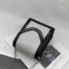 Borsa a tracolla piccola alla moda - con strass / tracolla a catena