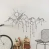 Vinyl wallsticker - geometriske bjerge / sol / pile