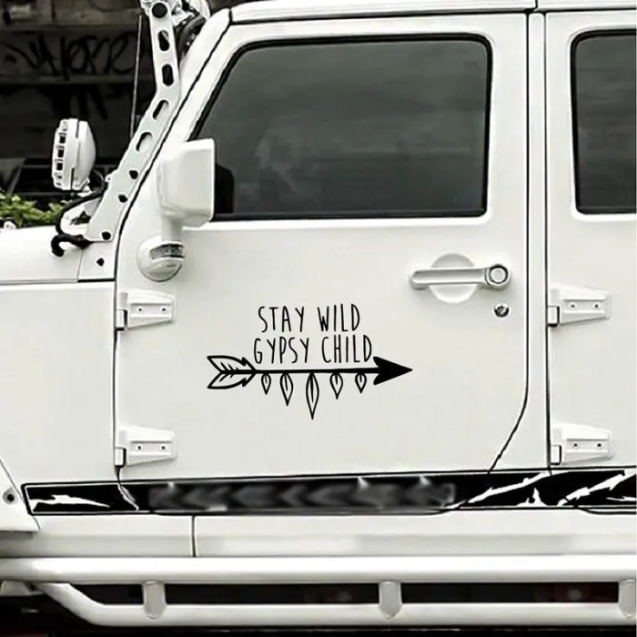 Car vinyl sticker - multipurpose - Stay Wild Gypsy Child