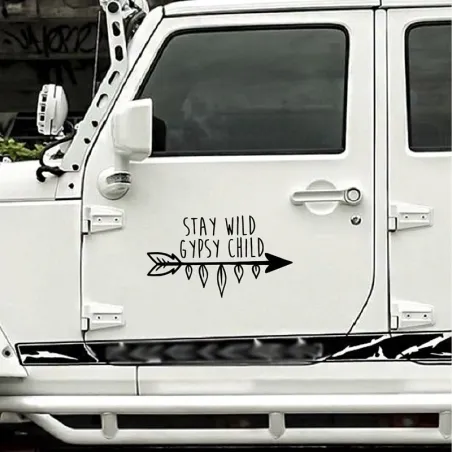Car vinyl sticker - multipurpose - Stay Wild Gypsy Child