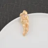 Retro gylden broche - asymmetrisk abstrakt