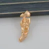 Retro gylden broche - asymmetrisk abstrakt