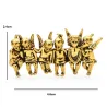 Broche vintage - 6 figurines anges chanceux