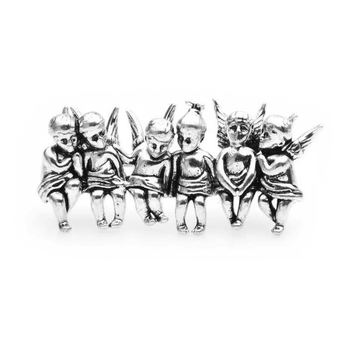 Vintage broche - 6 geluksengeltjesBroches