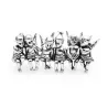 Broche vintage - 6 figuras de anjos da sorte