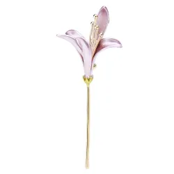 Broche elegante com flor de lírio
