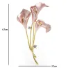 Broche élégante - Lys 3 fleurs - avec cristaux