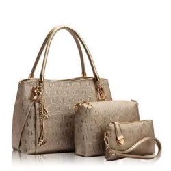 Bolsas de couro luxuosas - conjunto de 3 peças
