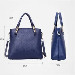Modieuze leren tassen - grote handtas / schoudertas / clutch / portemonnee - set van 4 stuksSets