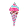 Rosa stripe isformet brosje - med krystaller