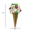 BrochesBroche en forma de helado - con perlas / cristales de colores