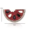Elegant broche - med rød krystal vandmelon
