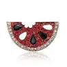 Elegant broche - med rød krystal vandmelon