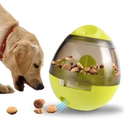 Interaktivt legetøj til hunde/katte - foderskål - kugleformet foderautomat