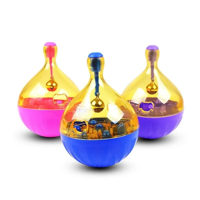 Brinquedo interativo para cães/gatos - comedouro - dispensador de comida em forma de bola