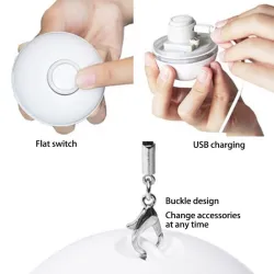 Interactive toy for dogs / cats - ball with light / sound / feather - USB