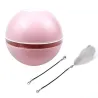 Gioco interattivo per cani/gatti - pallina con luce/suono/piuma - USB