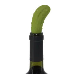 BarTapón de silicona para botella de vino - forma de pepino - reutilizable