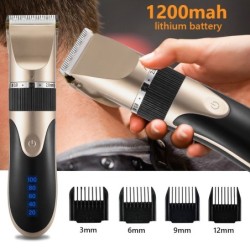 Professionel hår-/skægklipper - elektrisk trimmer - 1200mAh