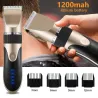 Profesjonell hår-/skjeggklipper - elektrisk trimmer - 1200mAh