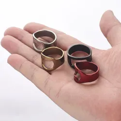 Flasköppnare - rostfri fingerring